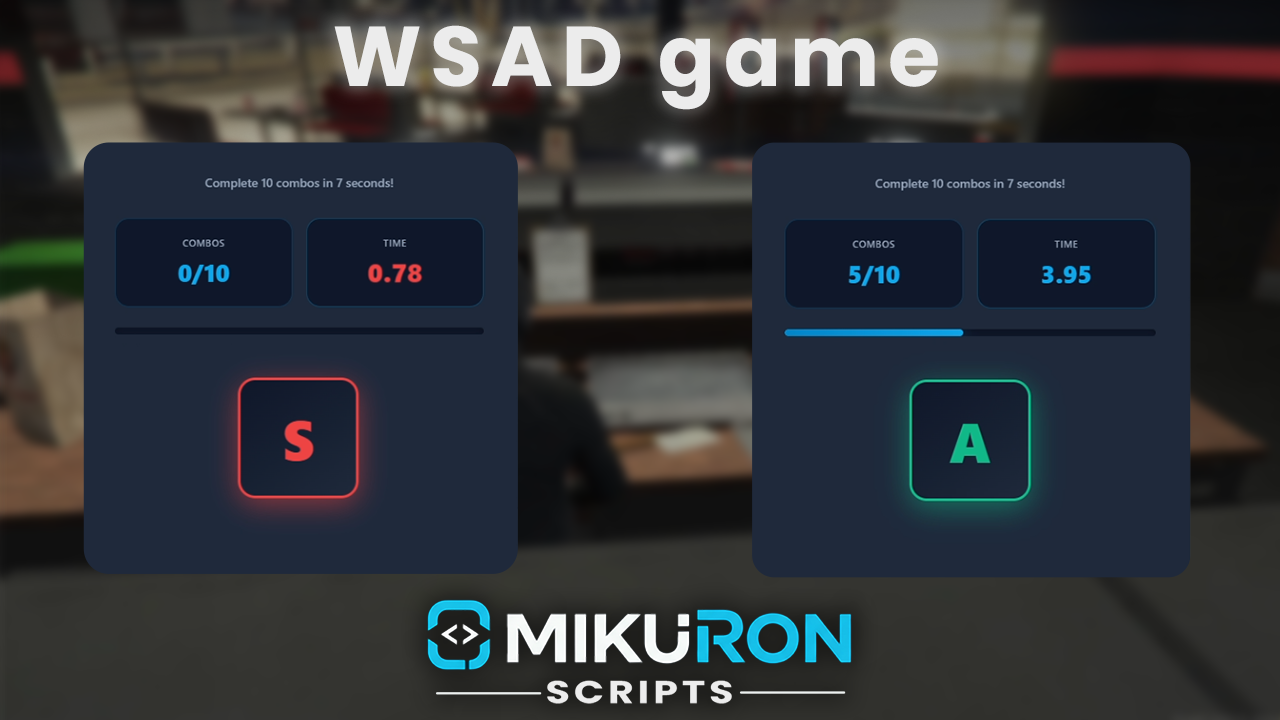PAID - WSAD Minigame | vFivem - The world's largest FiveM Scripts and ...