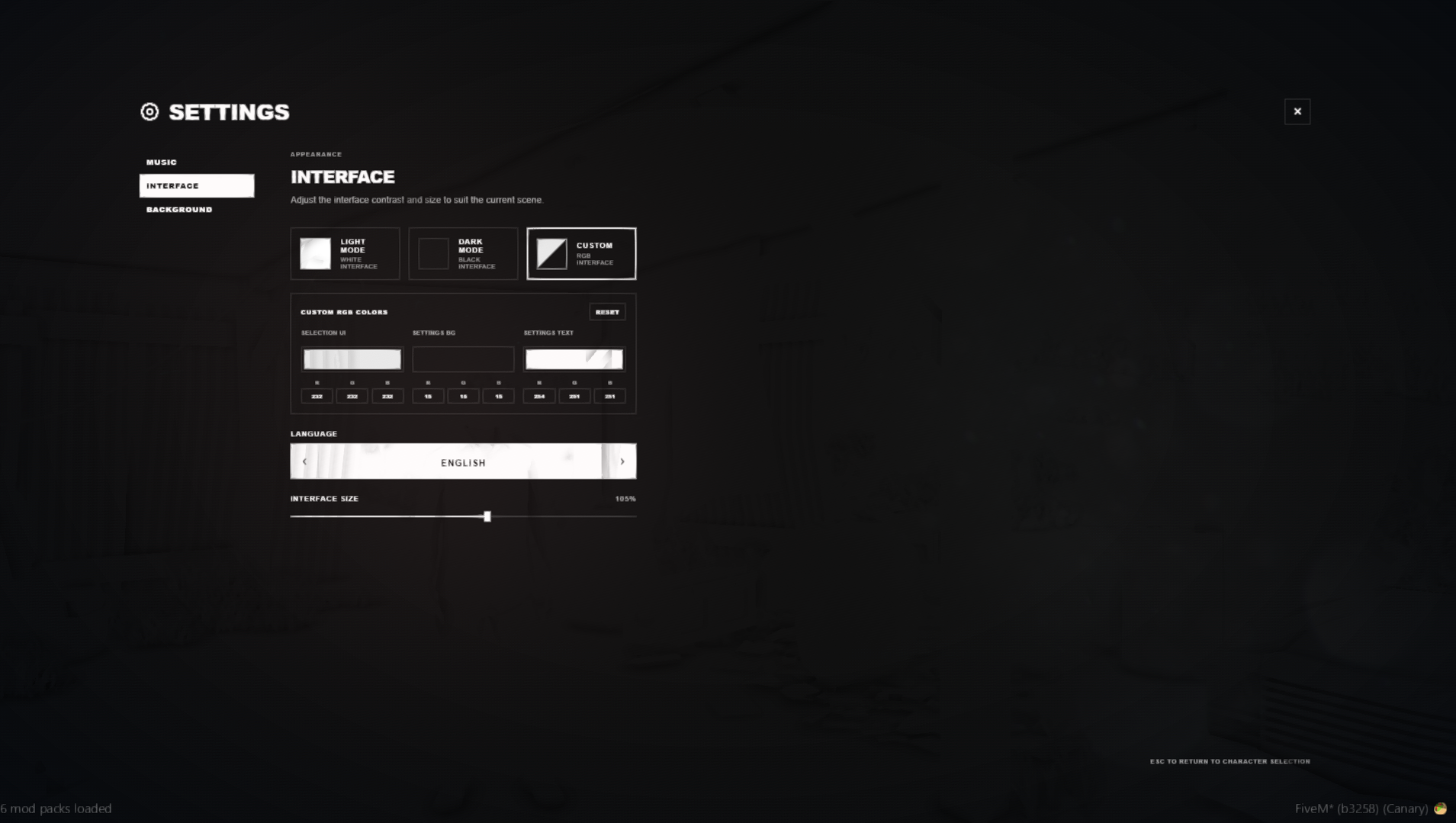 Interface Customization
